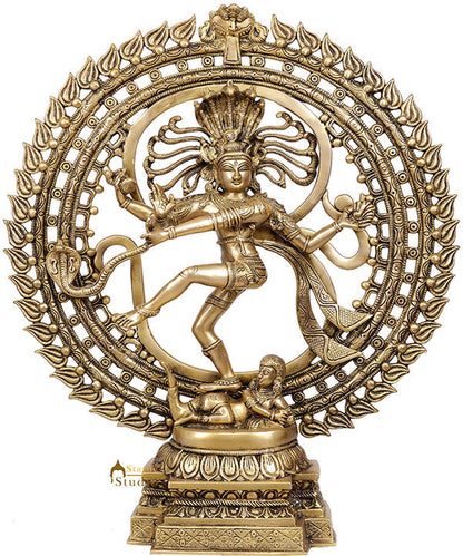 Large Size Dancing Shiva as Nataraja With OM AUM Home Décor 23" by vendor-unknown - Hindu Gods