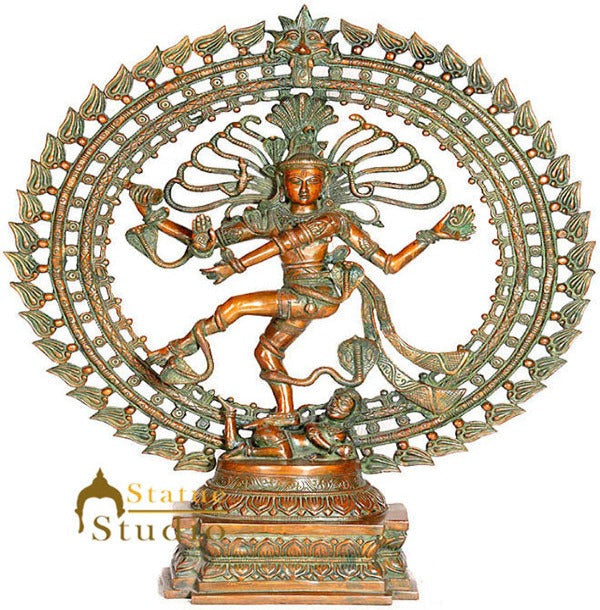 Large Size Indian Dancing God Lord Nataraja Home Garden Décor 27"