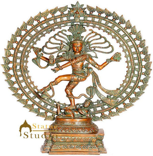 Large Size Indian Dancing God Lord Nataraja Home Garden Décor 27"