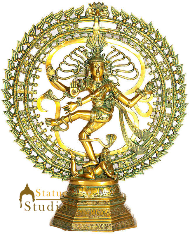 Indian God Dancing Shiva as Nataraja With OM AUM Large Size 2.5 Feet - Image 2