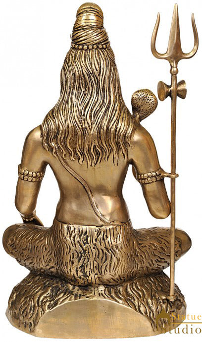 Brass Large Blessing Shiva Statue Shankar Bhagwan 22 Inch by vendor-unknown - Hindu Gods (View 5)