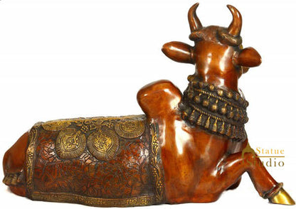 Big Brass Indian handmade Hinduism Holy Shiva Cow Nandi Large 2 Feet by vendor-unknown - Spiritual (View 3)