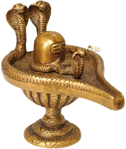 Brass Indian Sacred Lord Shiva ShivLing For Temple 4" by vendor-unknown - Hindu Gods (View 3)