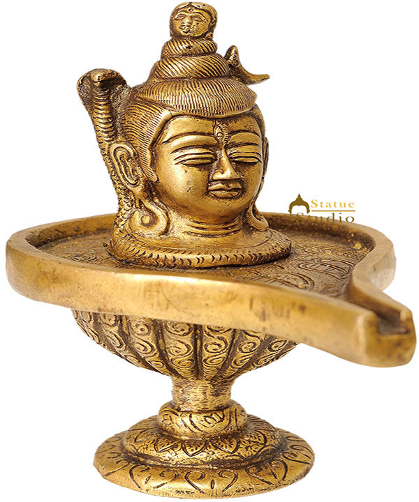Brass Shiv Lingam Lord Shiva Enshrined as Linga 6" - Image 3