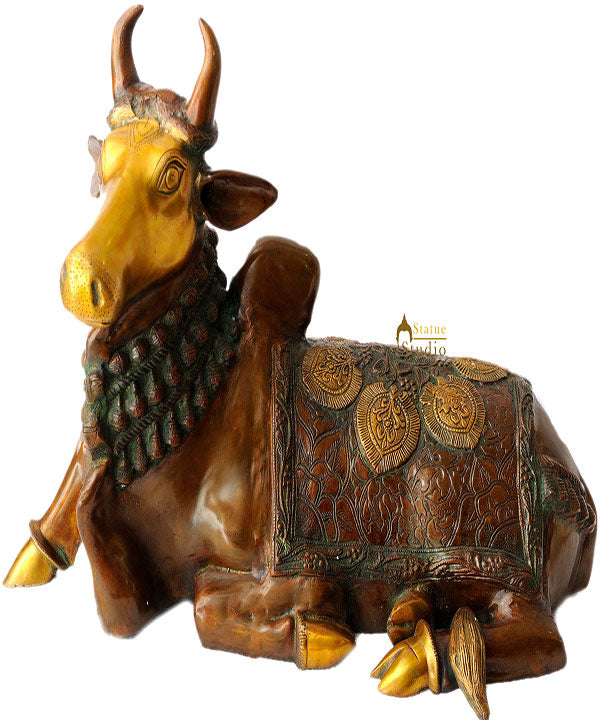 Nandi - The Vehicle and Gana of Lord Shiva Religious Décor Large 27" - Eco-friendly - Sama Homes