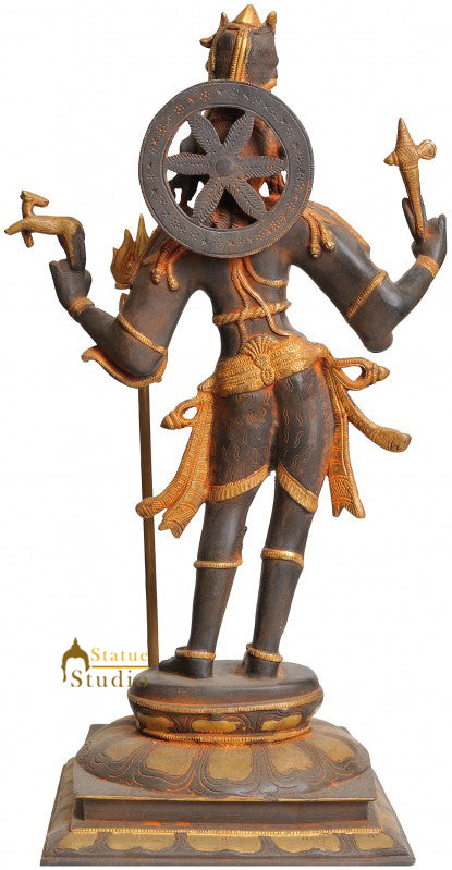 Lord Shiva as Pashupatinath Antique Imitation Statue For Sale 21"