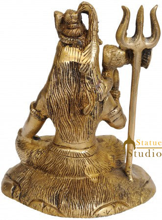 Brass Shankar Bhagwan Murti Shiva Idol 6 Inch - Image 4