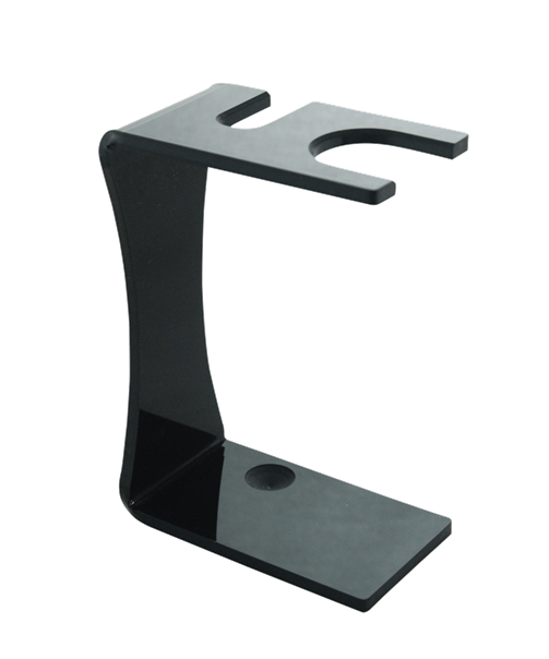 Acrylic DE Safety Razor or Mach3 Razor + Shave Brush Stand - Black