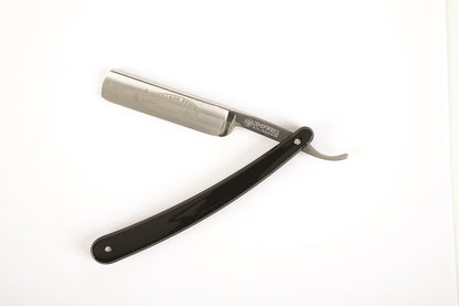 Dovo Straight Razor, "Solingen Best Quality" 5/8" Carbon Steel, Full Hollow Grind, Acrylic Black Handle by Dovo - Straight Razor