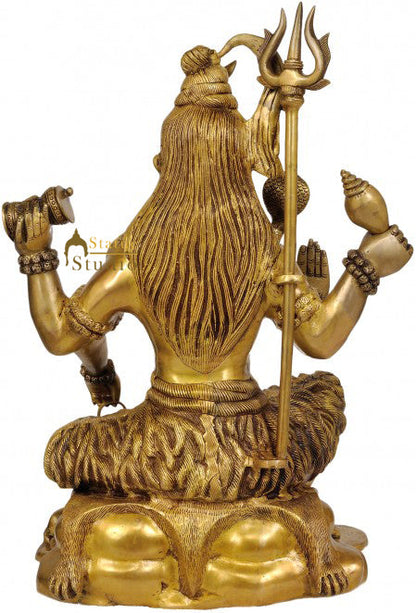 Brass Four-Armed Shiva Statue 1.5 Feet by vendor-unknown - Hindu Gods (View 5)