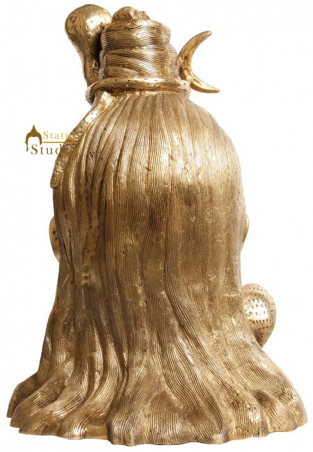 Brass Lord Shiva Head Statue 15 inches - Image 4