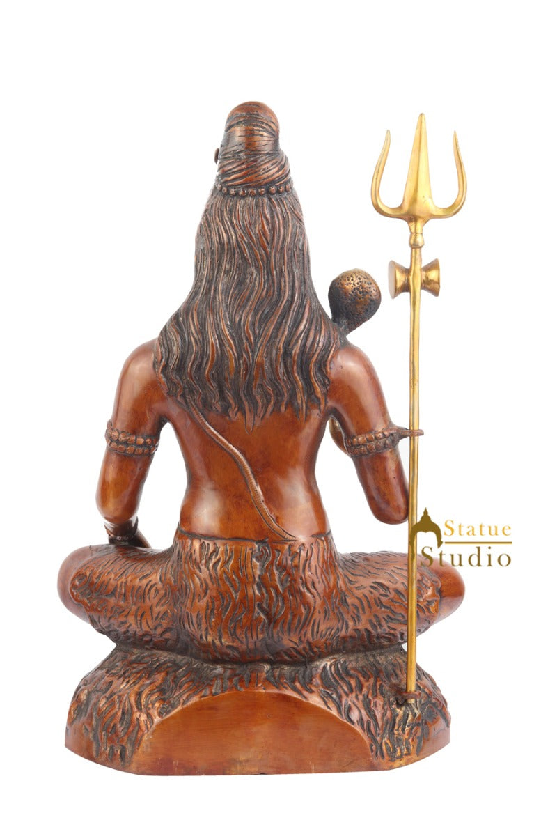 Brass Large Lord Shankar Bhagwan Shiva Idol For Home Temple 2 Feet - Image 5