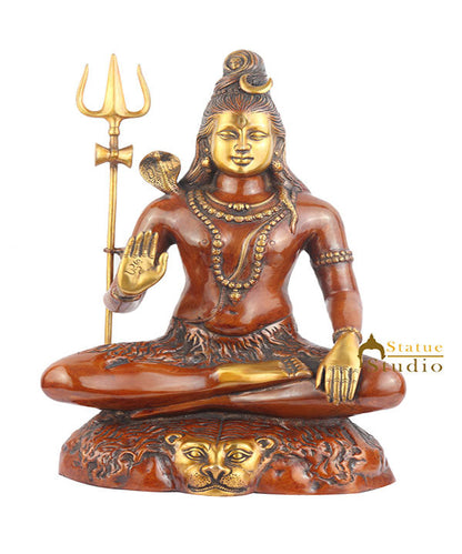 Brass Large Lord Shankar Bhagwan Shiva Idol For Home Temple 2 Feet by vendor-unknown - Hindu Gods (View 3)