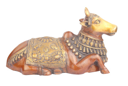 Brass Indian Handicraft Hindu Sacred Holy Cow Religious Nandi 21" by vendor-unknown - Spiritual (View 4)