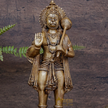 Brass Lord Hanuman Idol Pawan Putra God 17 Inch by vendor-unknown - Hindu Gods (View 2)