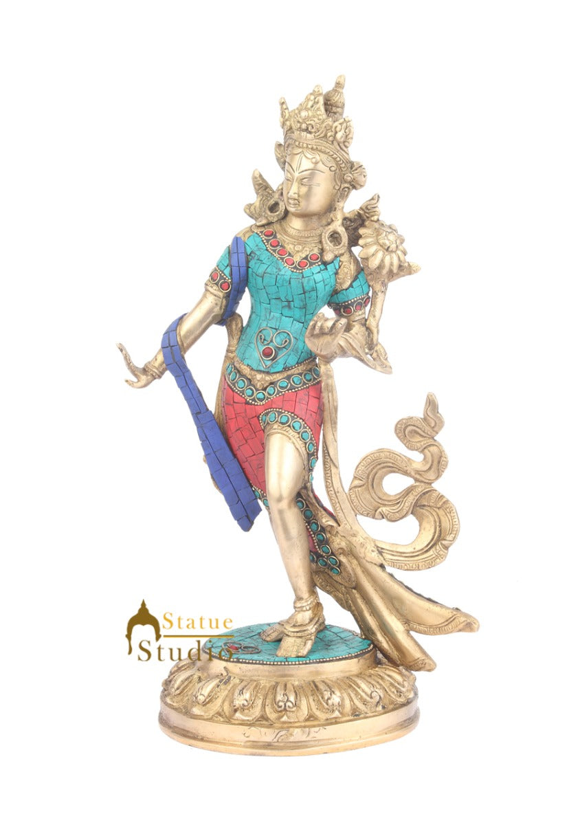 Perfect Home Office Decorative Standing lady Showpiece Inlay Gifting Item 16" - Image 2