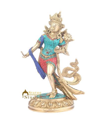 Perfect Home Office Decorative Standing lady Showpiece Inlay Gifting Item 16" by vendor-unknown - Decor