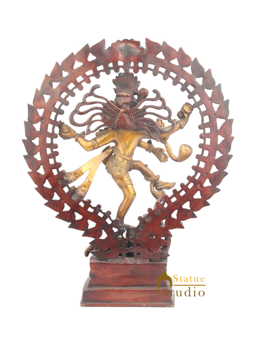 Beautiful Vastu Fangshui Home Office Decorative Dancing Shiva Nataraja Idol 17" - Image 4