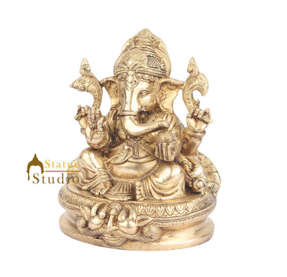 Indian Hindu God Ganpati Murti Lord Ganesha Statue For Sale Lucky Success 8" by vendor-unknown - Hindu Gods (View 3)