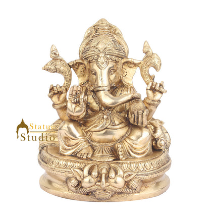 Indian Hindu God Ganpati Murti Lord Ganesha Statue For Sale Lucky Success 8" by vendor-unknown - Hindu Gods (View 2)