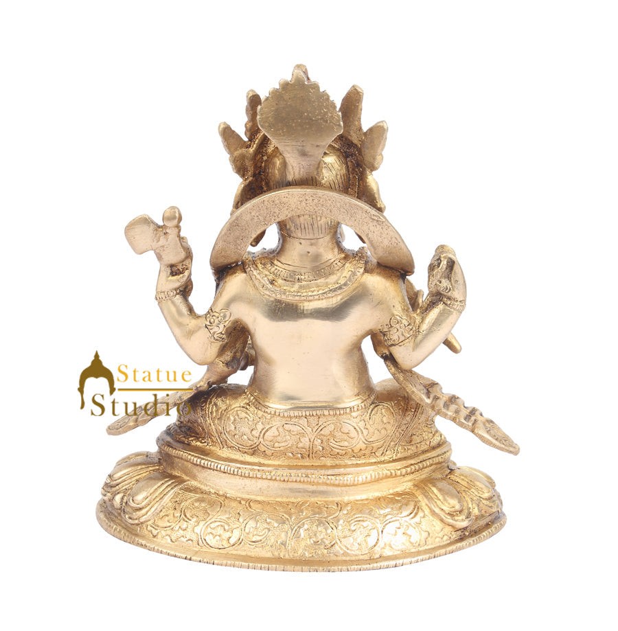 Indian Hindu God Ganpati Murti Lord Ganesha Statue Lucky Vastu Gifting Idol 8"