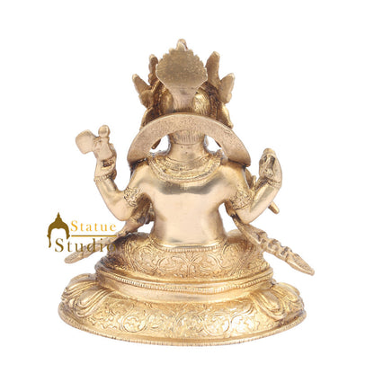 Indian Hindu God Ganpati Murti Lord Ganesha Statue Lucky Vastu Gifting Idol 8" by vendor-unknown - Hindu Gods (View 4)