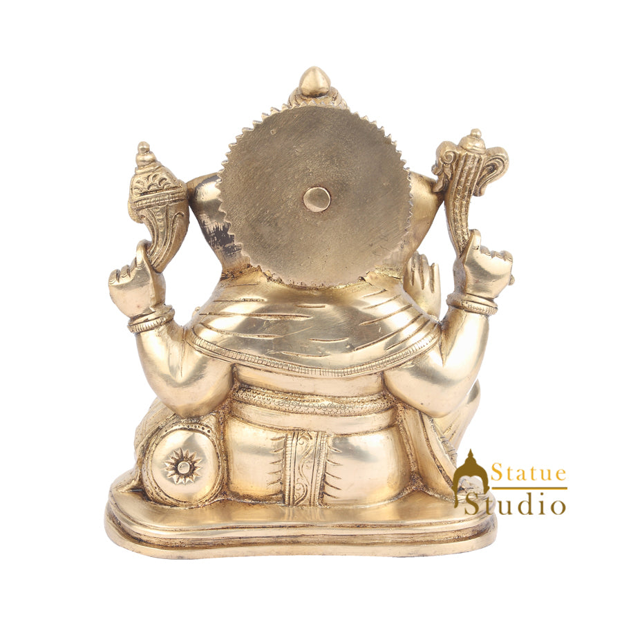 Indian Hindu God Ganpati Murti Lord Ganesha Vastu FengShui Gifting Souvenier 8" - Image 5