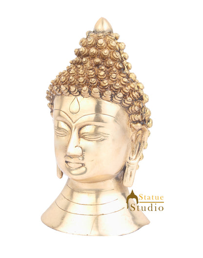 Indian Brass Lord Buddha Head Home Table Room Décor Gifting Souvenier Item 8" by vendor-unknown - Buddha (View 3)