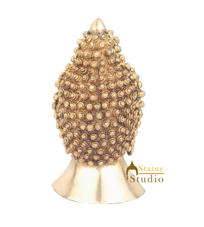 Indian Brass Lord Buddha Head Home Table Room Décor Gifting Souvenier Item 8" by vendor-unknown - Buddha (View 4)