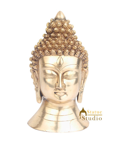 Indian Brass Lord Buddha Head Home Table Room Décor Gifting Souvenier Item 8" by vendor-unknown - Buddha (View 2)