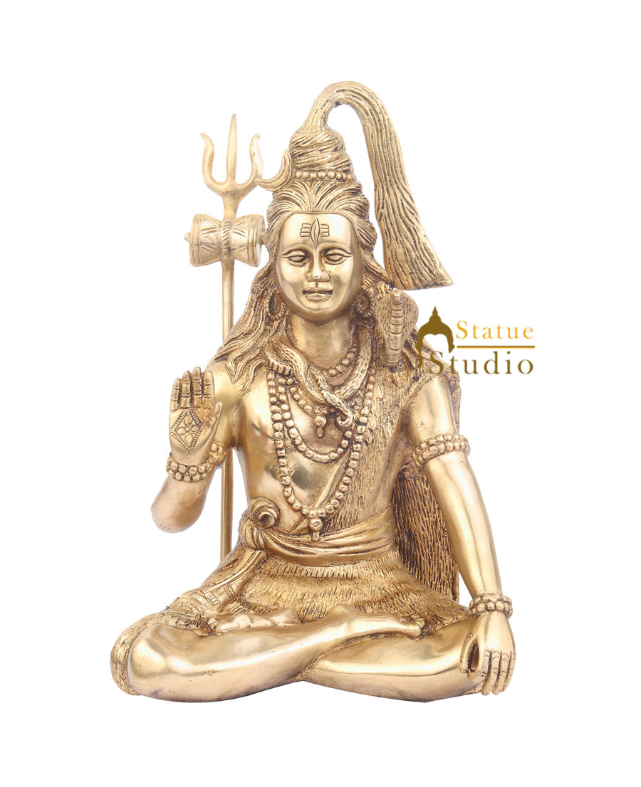 Brass Blessing Shiva Statue For Home Decor 1 Feet