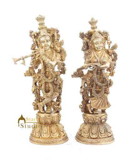 Large Size Hindu God Goddess Radha Krishna Home Décor Statue For Sale 21" by vendor-unknown - Hindu Gods (View 2)