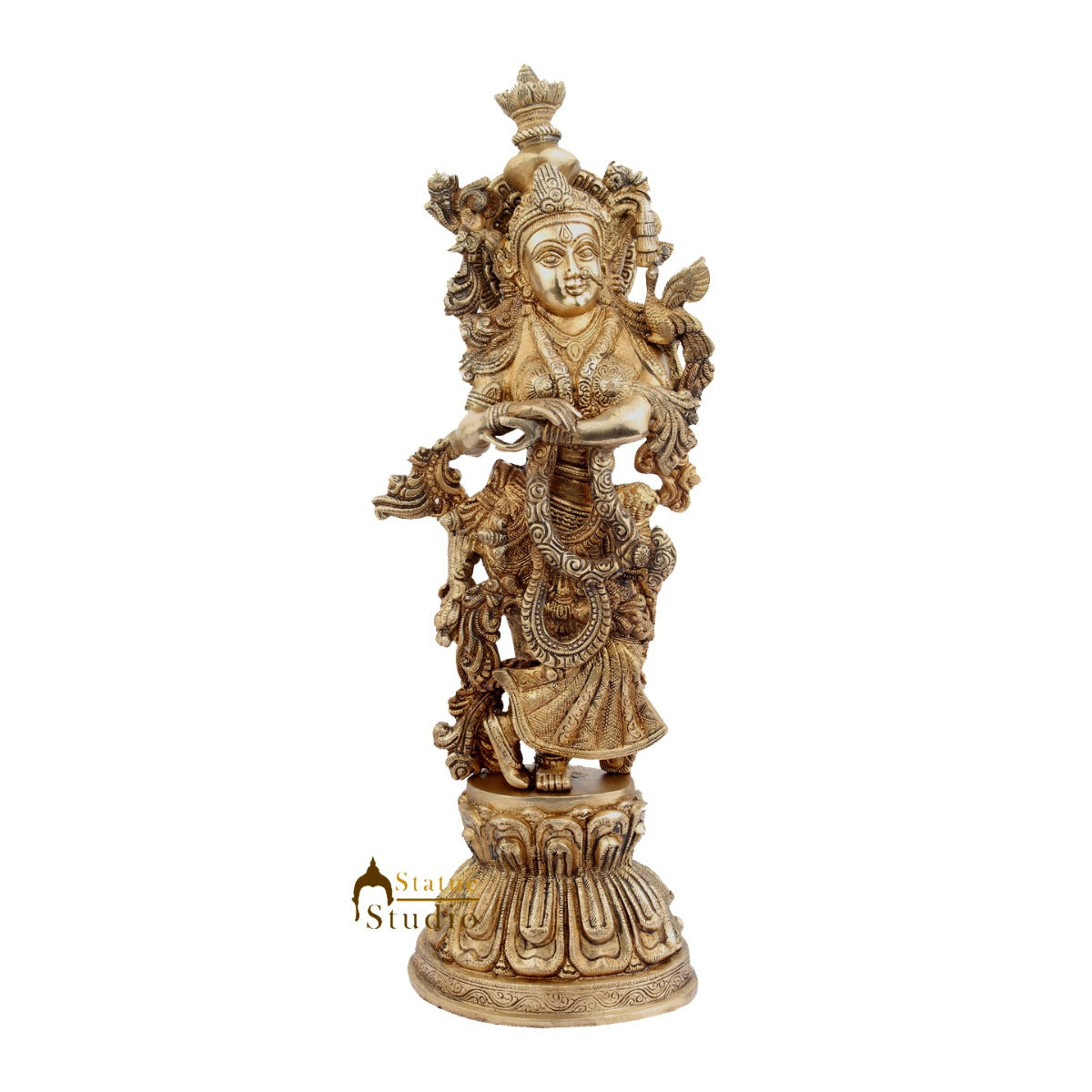 Large Size Hindu Deity Goddess Radha Idol Home Décor Statue For Sale 21" - Image 2
