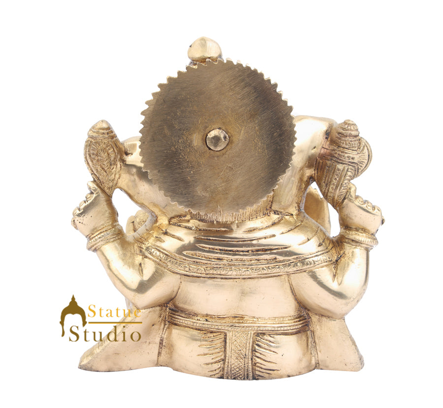 Indian Hindu God Ganpati Murti Lord Ganesha Statue Lucky Diwali Gift Idol 8" - Image 4