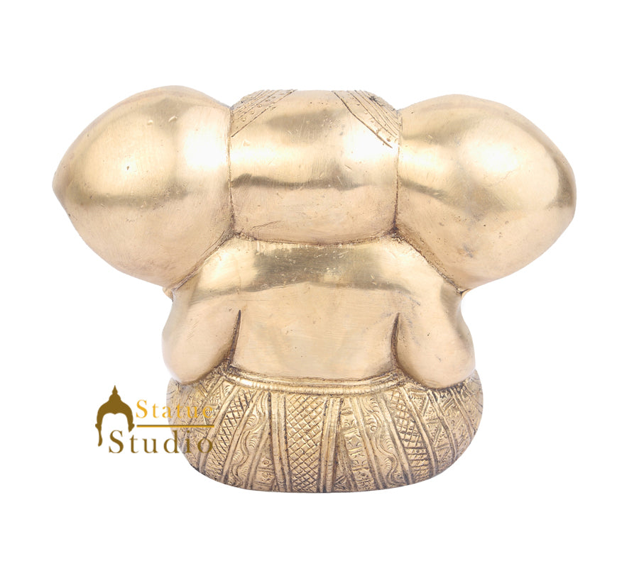 Indian Hindu God Ganpati Murti Lord Ganesha Statue Lucky Vastu Gifting Idol 5" - Image 4