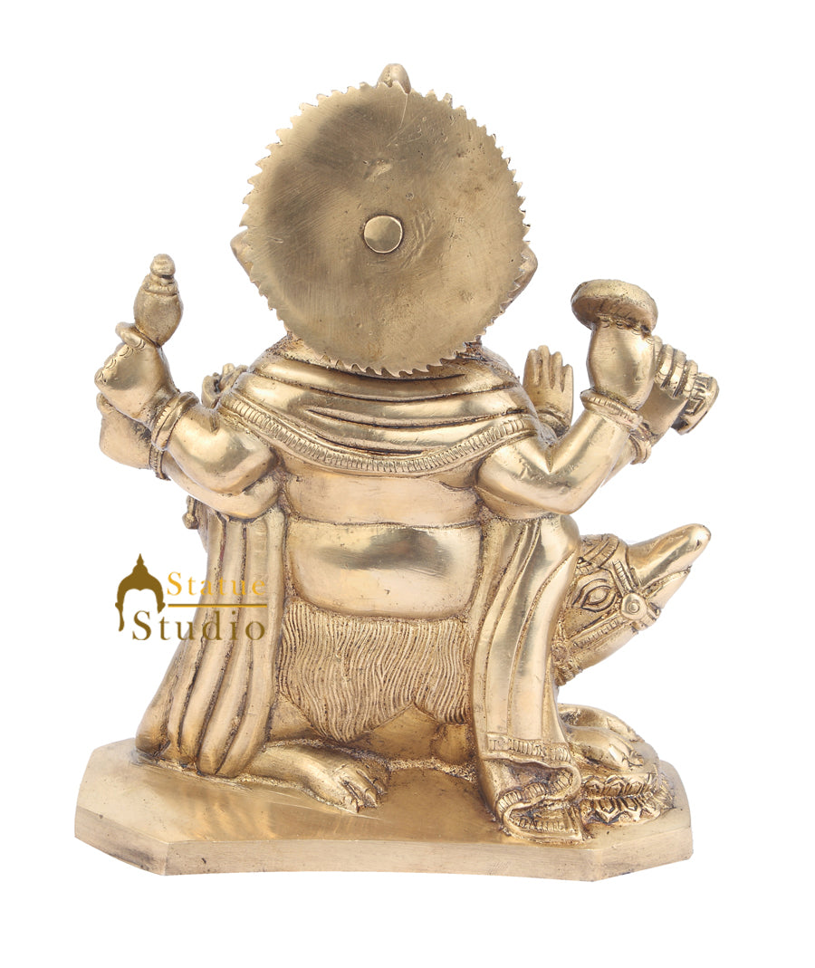 Indian Hindu God Ganpati Murti Lord Ganesha Statue Lucky Vastu Gifting Idol 9"