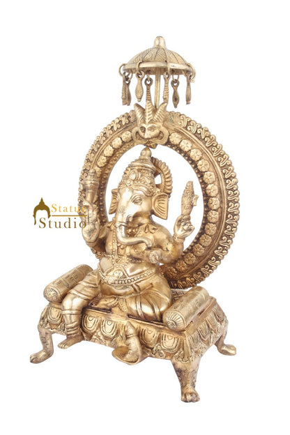 Indian Hindu Deity Lord Ganpati Murti Ganesh Statue Sitting Vastu Décor Gift 18" by vendor-unknown - Hindu Gods (View 3)