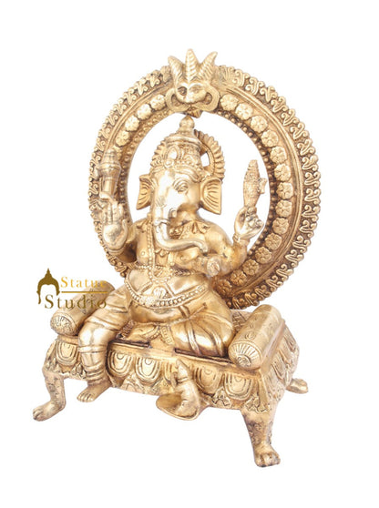 Indian Hindu Deity Lord Ganpati Murti Ganesh Statue Sitting Vastu Décor Gift 15" by vendor-unknown - Hindu Gods (View 3)