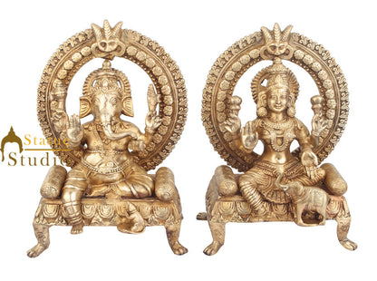 Indian Hindu God Goddess Ganesh Laxmi Diwali Vastu Fengshui Decor Gifting 15" by vendor-unknown - Hindu Gods (View 2)