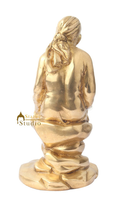 Hindu Brass Indian Handicraft Shirdi Ke Sai Baba Statue Religious Idol 10" by vendor-unknown - Hindu Gods (View 4)