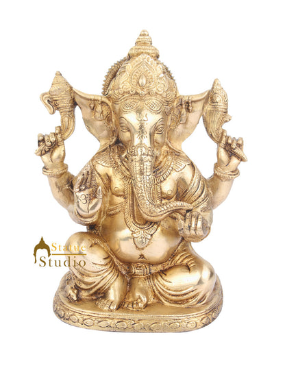 Hinduism Indian God Ganpati Ji Murti Lord Ganesha Statue For Sale 10" by vendor-unknown - Hindu Gods (View 2)