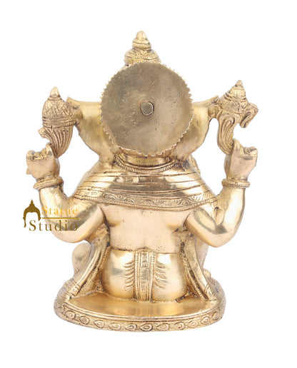 Hinduism Indian God Ganpati Ji Murti Lord Ganesha Statue For Sale 10" by vendor-unknown - Hindu Gods (View 4)