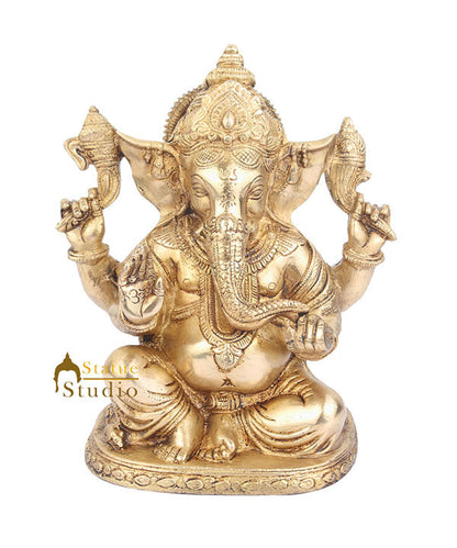 Hinduism Indian God Ganpati Ji Murti Lord Ganesha Statue For Sale 10" by vendor-unknown - Hindu Gods