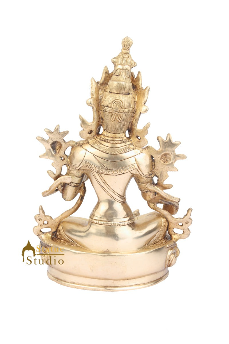 Tibetan Buddhist Nepal Goddess Maa Tara Vastu Fendshui Décor Statue 14" - Image 4