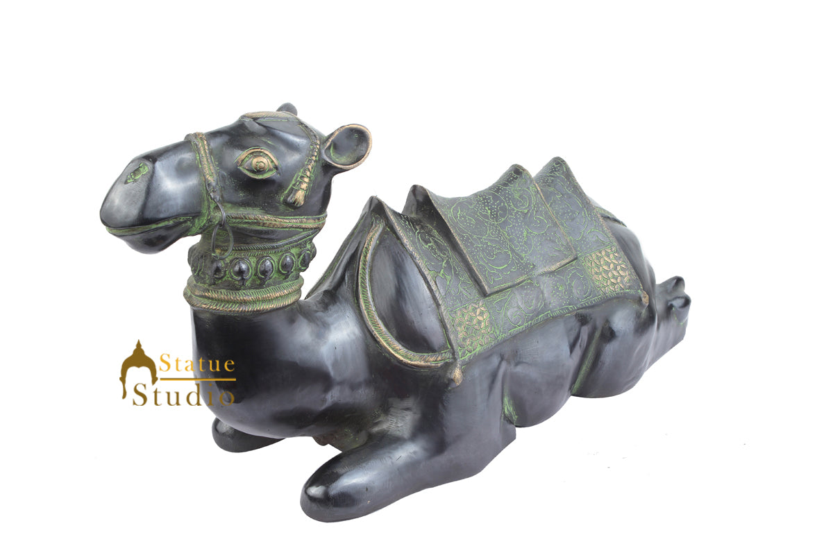 Brass Animal Handicraft Home Garden Décor Camel Large Sculpture 2 Feet - Image 3