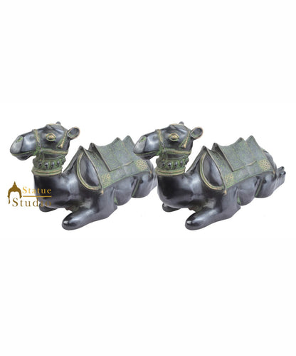Brass Animal Handicraft Home Garden Décor Camel Pair Large Sculpture 2 Feet by vendor-unknown - Decor