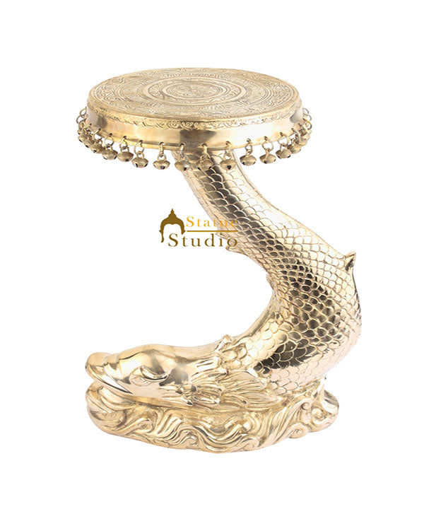 Big Exclusive Home Garden Vastu Fengshui Decorative Fish Design Side Table 20" - Eco-friendly - Sama Homes