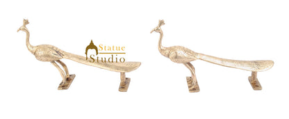 Brass Handicraft Home Decorative Bird Design Door Handle Pair 10" by vendor-unknown - Decor (View 4)