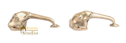Brass Handicraft Home Decorative Elephant Design Small Door Handle Pair 6" by vendor-unknown - Decor (View 4)