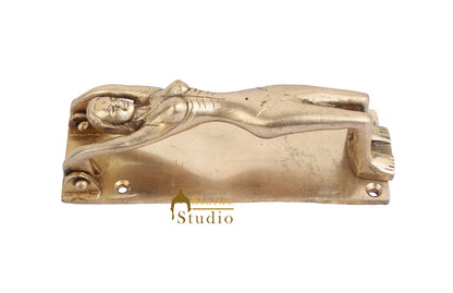Brass Handicraft Home Decorative Lady Design Door Knocker 6" by vendor-unknown - Decor (View 4)